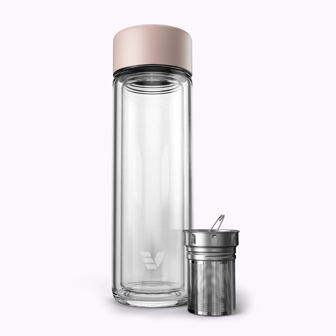 Glass Water Bottle with Tea Infuser