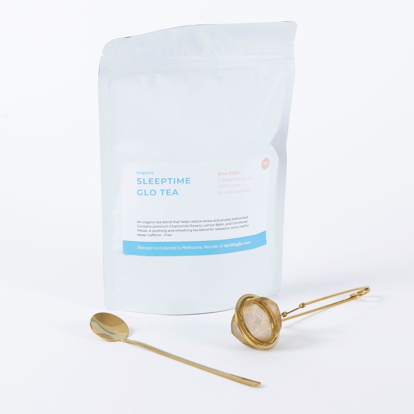 Sleeptime Tea with tea accessories
