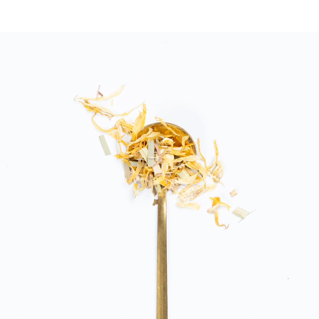 Teaspoon with morning glo tea