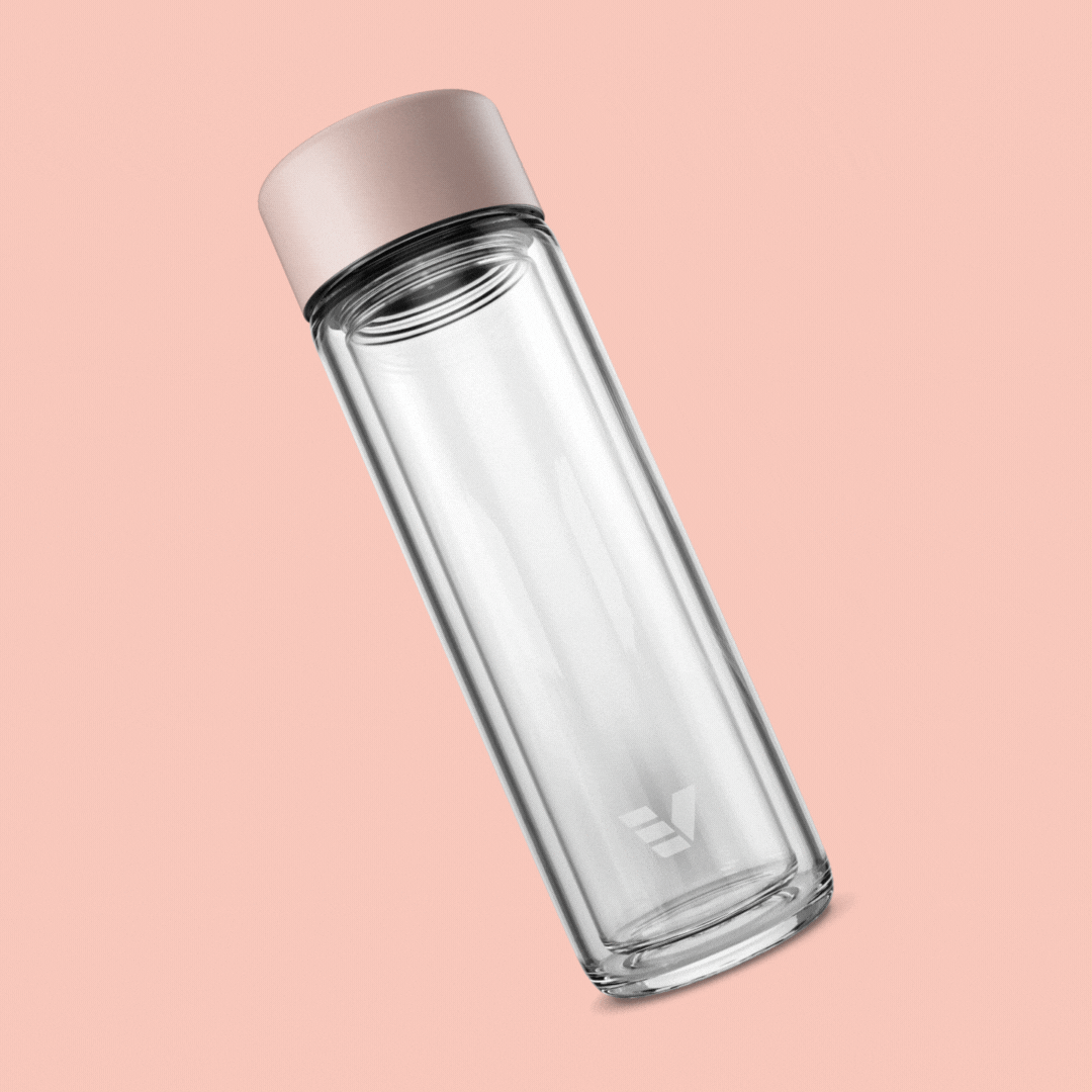glass bottle pink 
